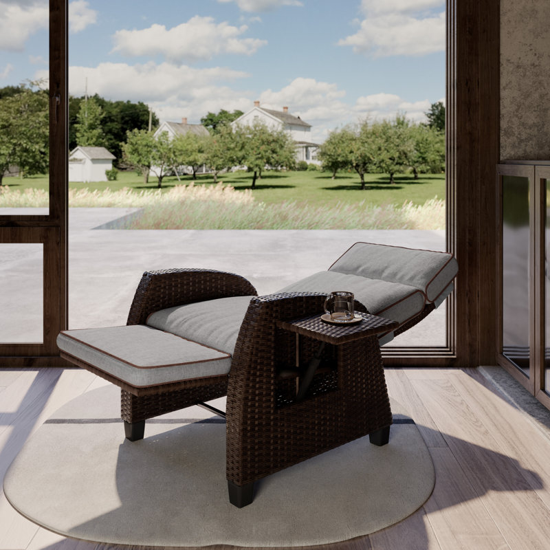 Red Barrel Studio® Bexar Recliner Patio Chair With Cushion & Reviews